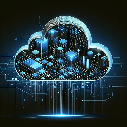 Serviços de IA na Nuvem (Google AI, AWS AI, Microsoft Azure AI) - Representação artística