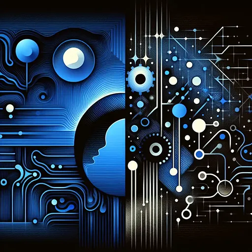 TensorFlow vs PyTorch - Representação artística