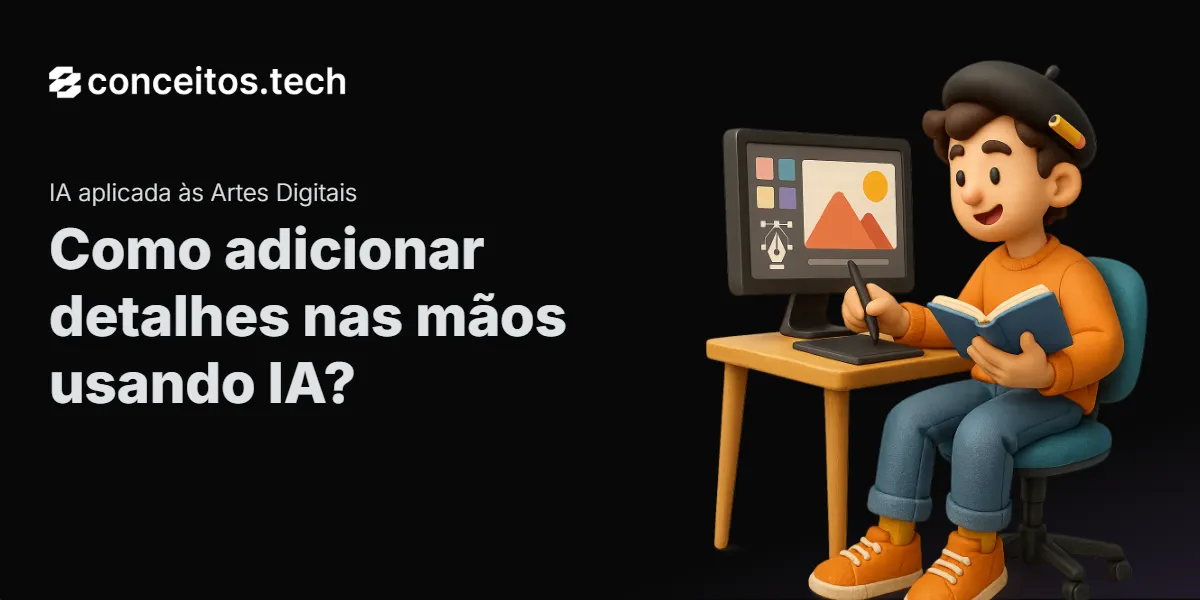 Compartilhe este tutorial: Como adicionar detalhes nas mãos usando IA?
