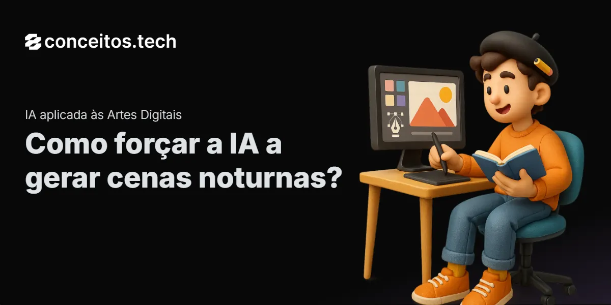 Compartilhe este tutorial: Como forçar a IA a gerar cenas noturnas?