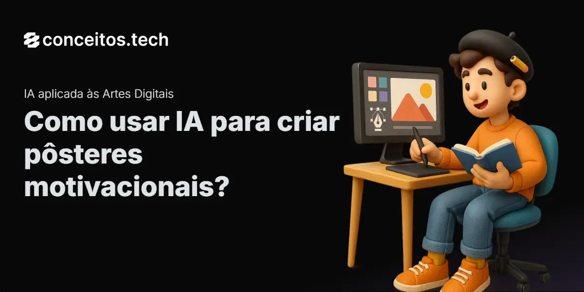 Compartilhe este tutorial: Como usar IA para criar pôsteres motivacionais?